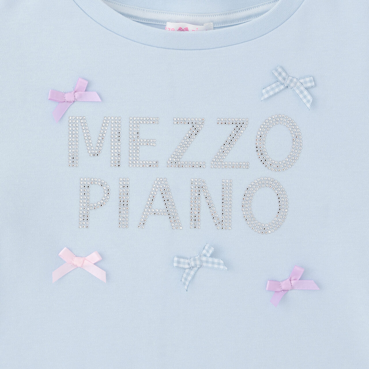 Rhinestone Logo Long-Sleeve T-Shirt,Off white, large image number 3