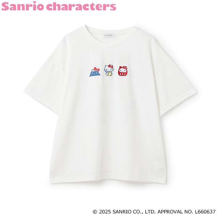 Hello Kitty Japanese Style T-Shirt,Off white, medium image number 2