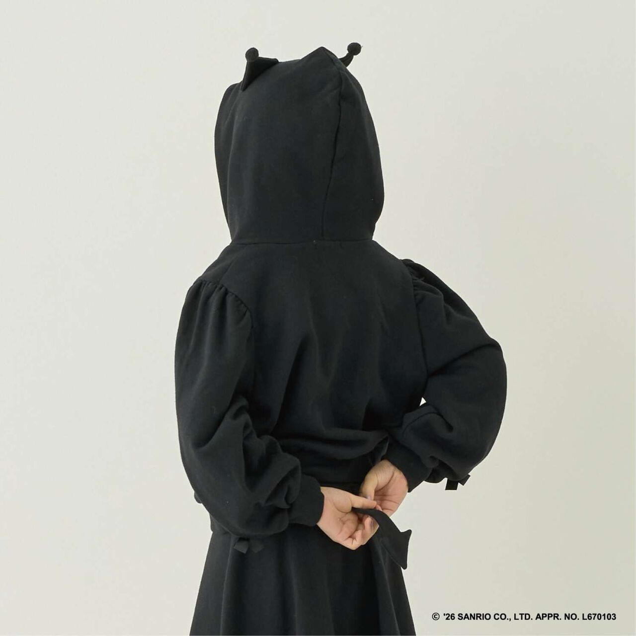 [萬聖節] [Sanrio 角色們] 變身連帽外套與喇叭裙套組,黑色, large image number 9