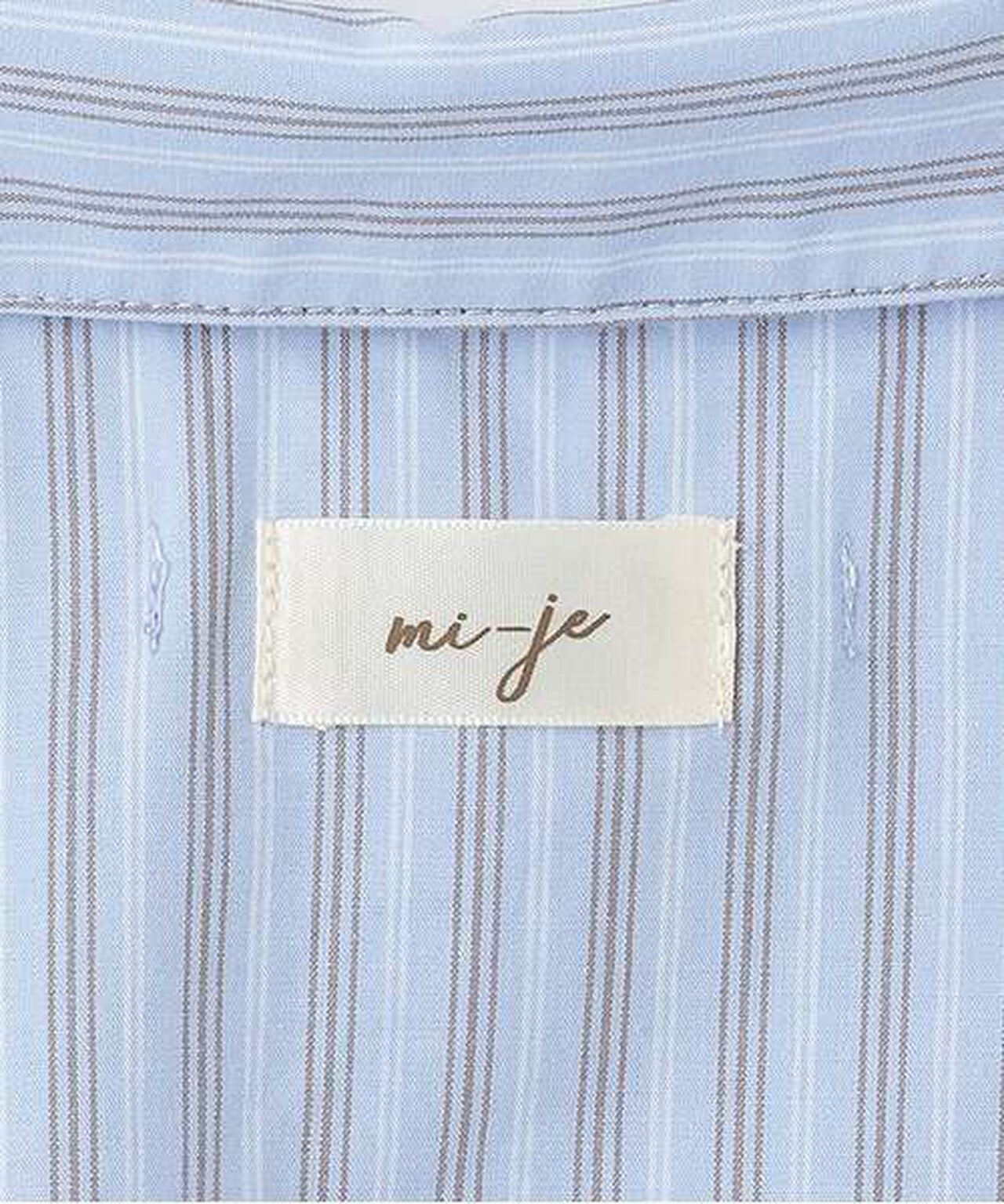 Shirred Ribbon Blouse,Beige, large image number 3