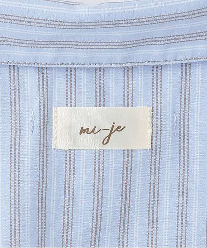 Shirred Ribbon Blouse,Beige, medium image number 3