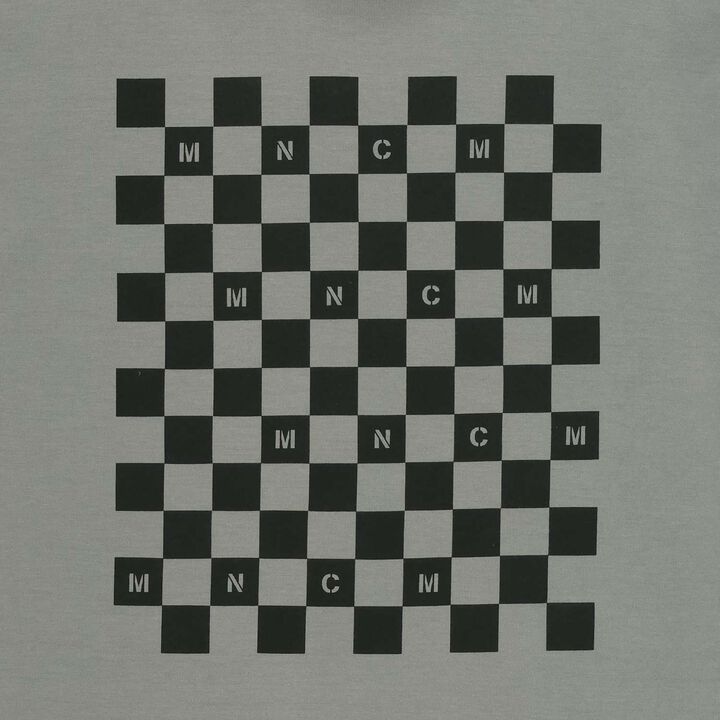 [Anti-Stain & Quick-Dry & Shape Retention] Checker Flag Printed T-Shirt [MNCM],Navy, medium image number 8