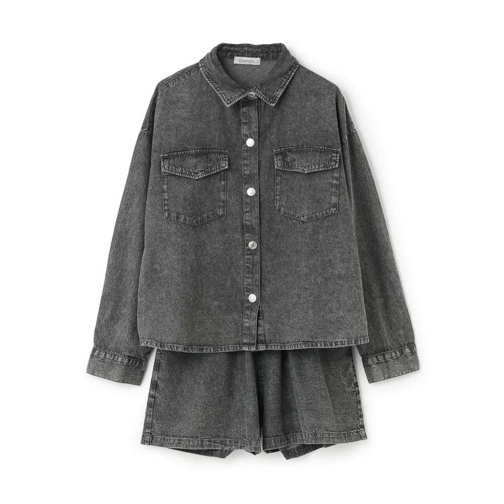 Denim Shirt Setup,Black, medium image number 3