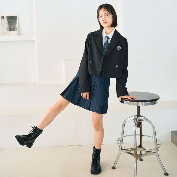 [Graduation Attire] Box Pleated Skirt-Pants,Light gray, medium image number 1