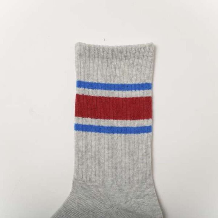 [Adult Size Available] Crew Length Line Socks 3-Pair Set,Multi color, medium image number 7