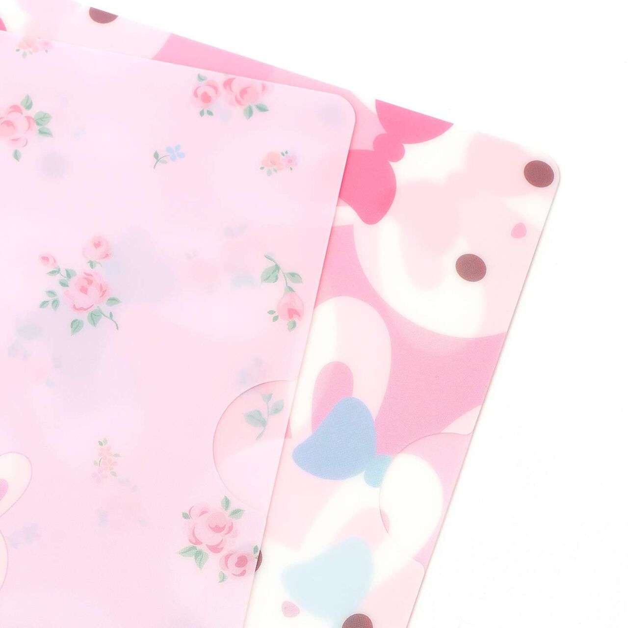 [mezzo piano Adults] Bunny Pattern Clear File 2-Piece Set,Light pink, large image number 2