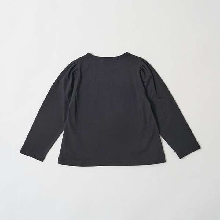 Soft Cotton Assorted Line Stone Motif Puff A-Line T-Shirt,Cream, medium image number 14