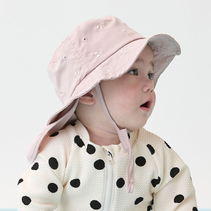 [Heat-Resistant] Embroidered Bucket Hat,Pink, medium image number 1