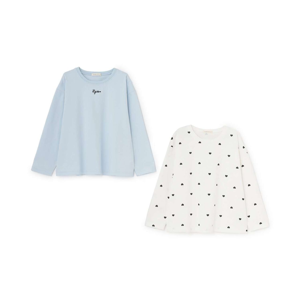 [100% Cotton] [School-Ready] A-Line T-Shirt (2-Piece Set),Sax blue, large image number 0