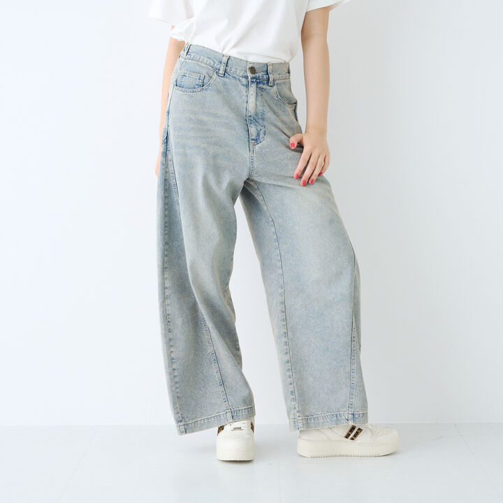 [LTXC / Cool Touch] Balloon Denim Pants,Gray, medium image number 10