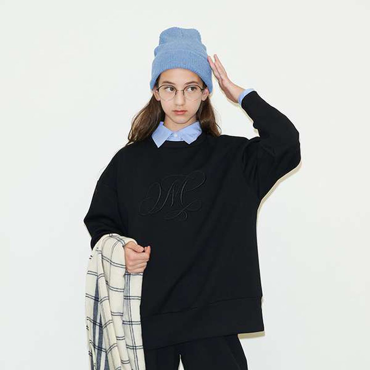 *Collar Long-Sleeve Shirt,Blue, large image number 18