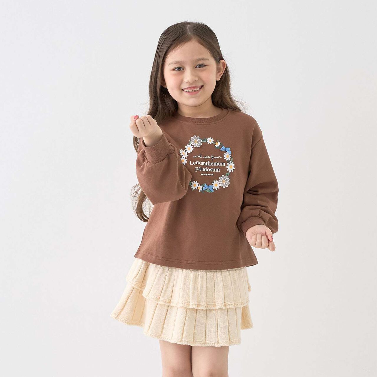 [Safe/Inner Shorts Included] Washable Tiered Knit Skirt,Greige, large image number 3
