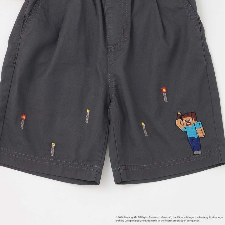 [MINECRAFT] Embroidered Half Pants,Beige, medium image number 12
