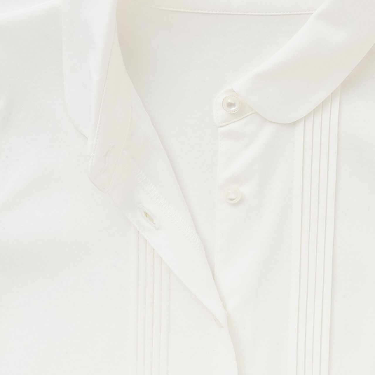 Collared Cut Blouse,Off white, large image number 3