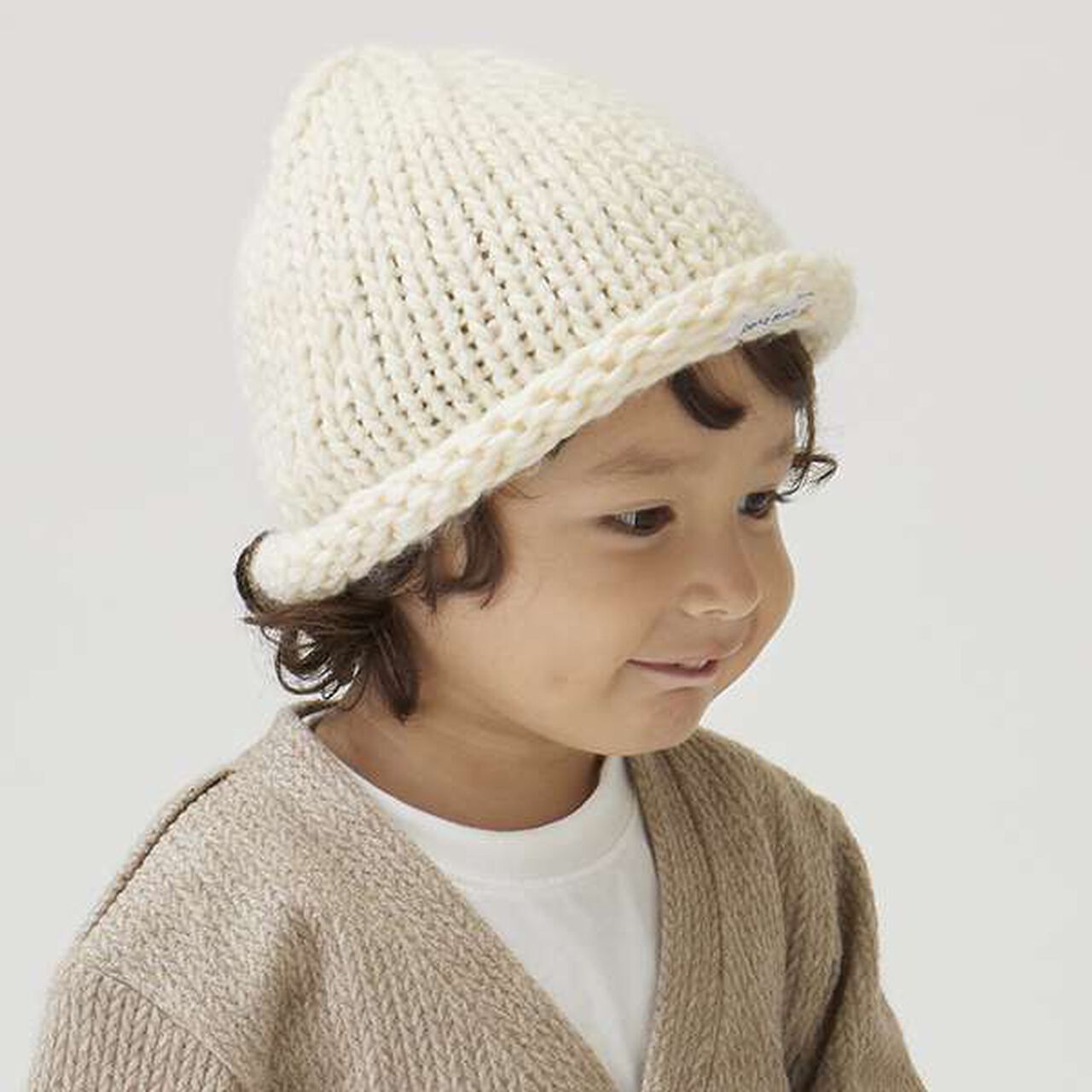 Low Gauge Roll Knit Hat,Lavender, large image number 6