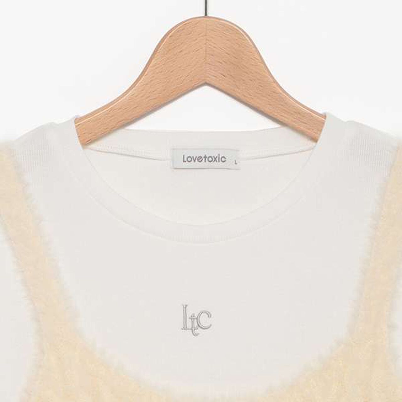 Washable Shaggy Vest Inner Set,Light gray, large image number 15