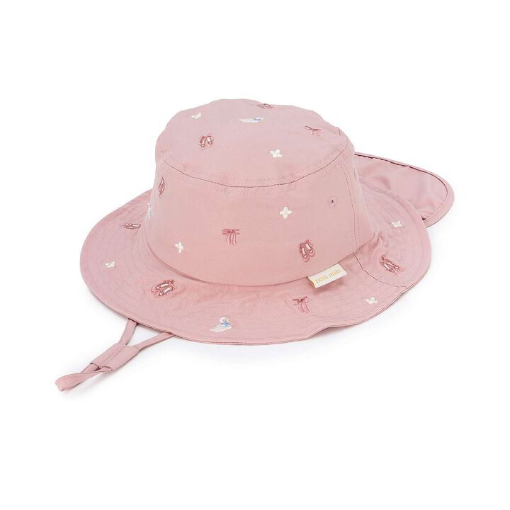 [Heat-Resistant] Embroidered Bucket Hat,Light pink, medium image number 11