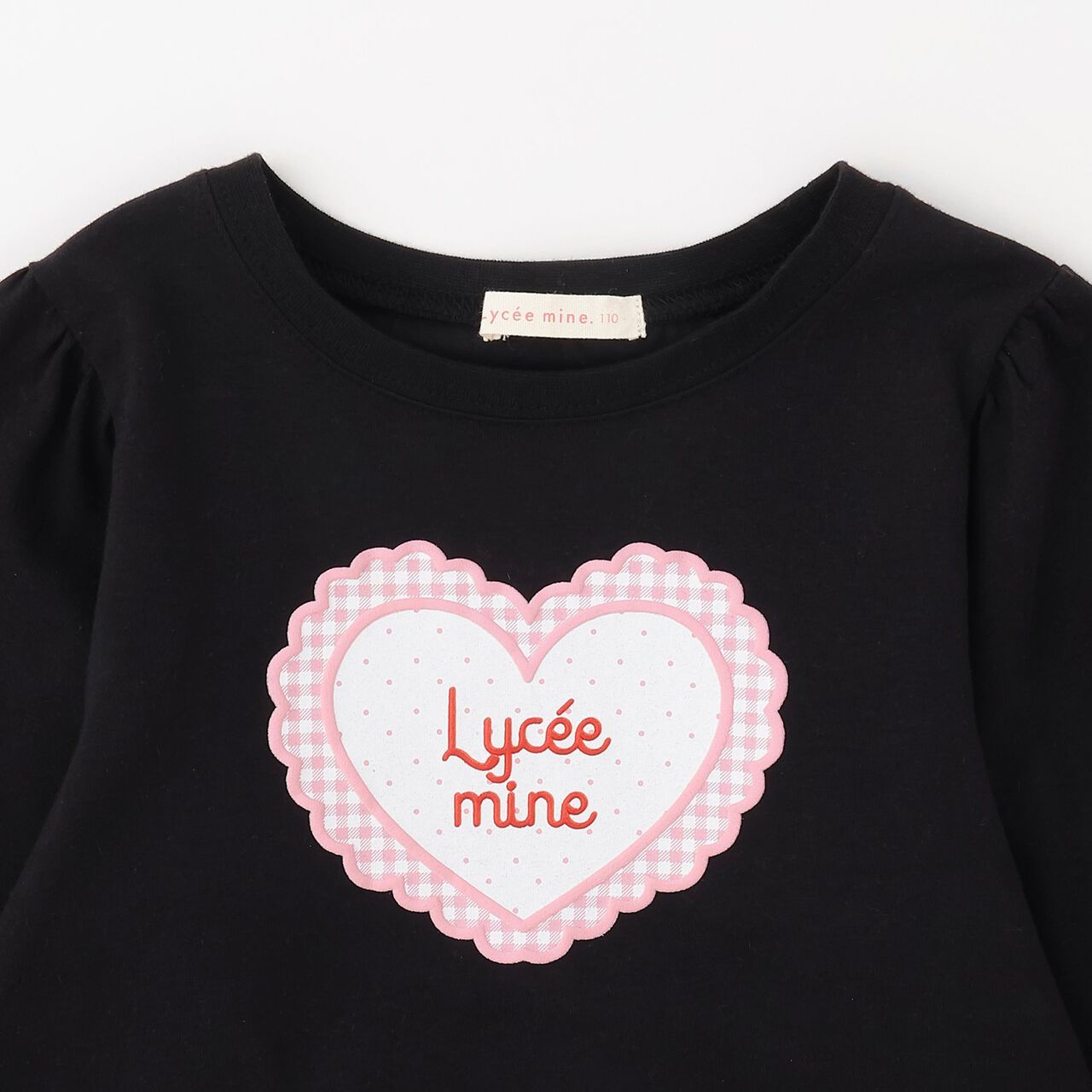 Quick-Dry UV Heart Print Puff Sleeve T-Shirt [Lycee Mine Ballet Series],Lavender, large image number 6