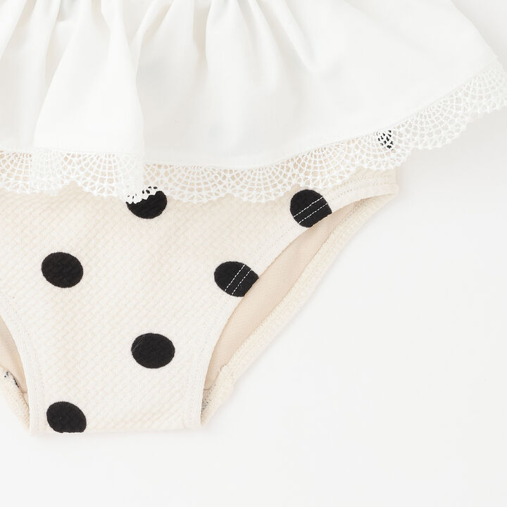 [SWIM] Dot Lace Frill Tankini,Light khaki, medium image number 13
