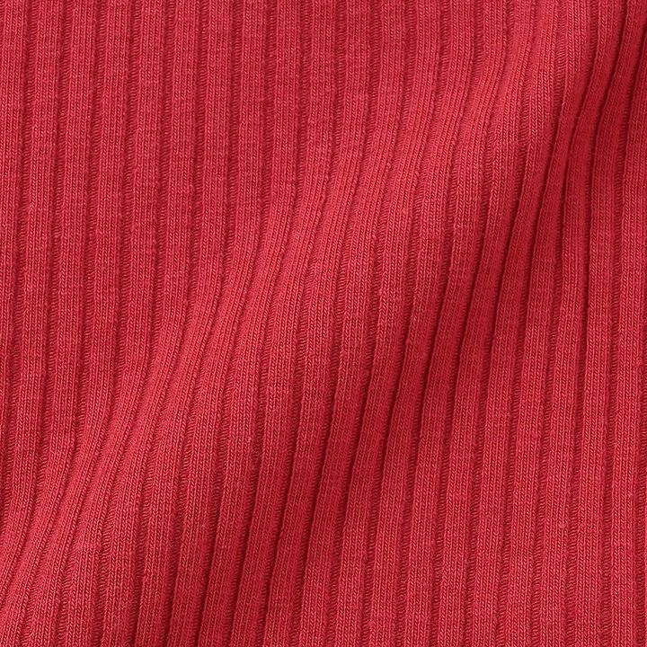 Basic Ribbed Long T-Shirt,Black, medium image number 4