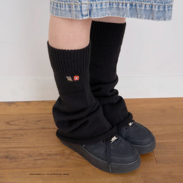 Sanrio Characters Knit Leg Covers,Black, medium image number 4
