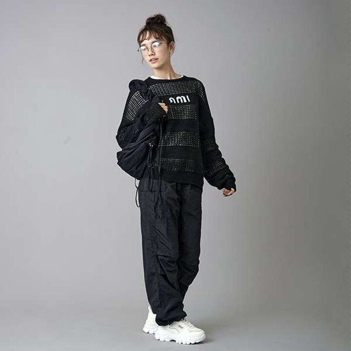 [AMI] Shiny Track Pants,Silver gray, medium image number 8
