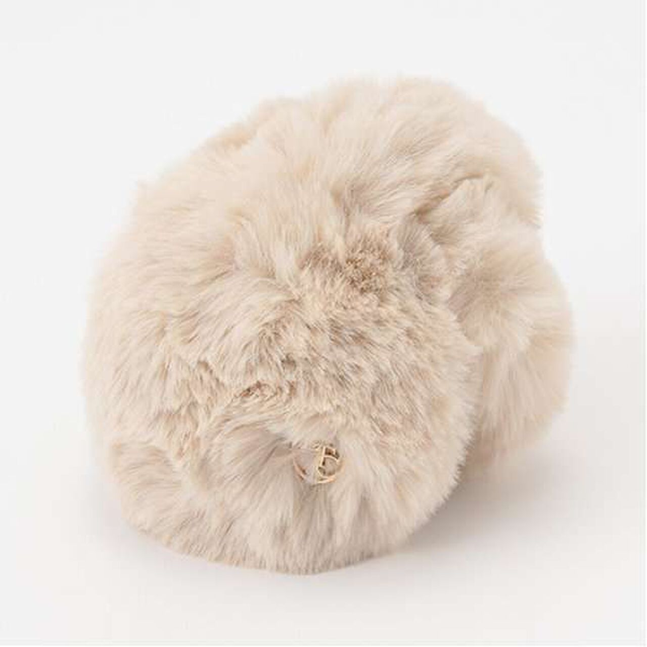 Recycled Eco Fur Ear Muffs,Beige, large image number 2