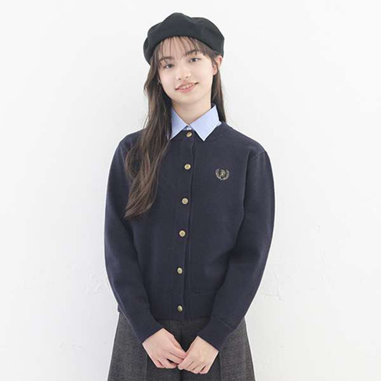 *Collar Long-Sleeve Shirt,Blue, large image number 13