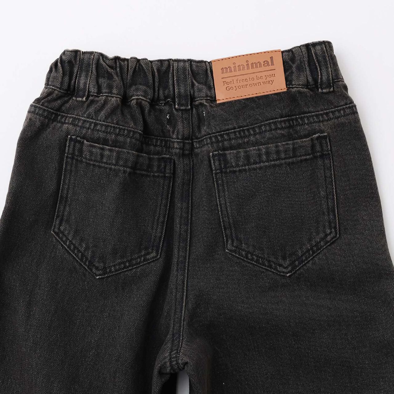 Denim Wide Pants,Black, large image number 17