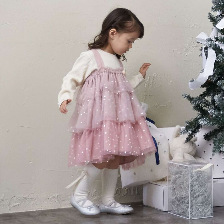 Tulle Frill One-Piece Dress,, medium