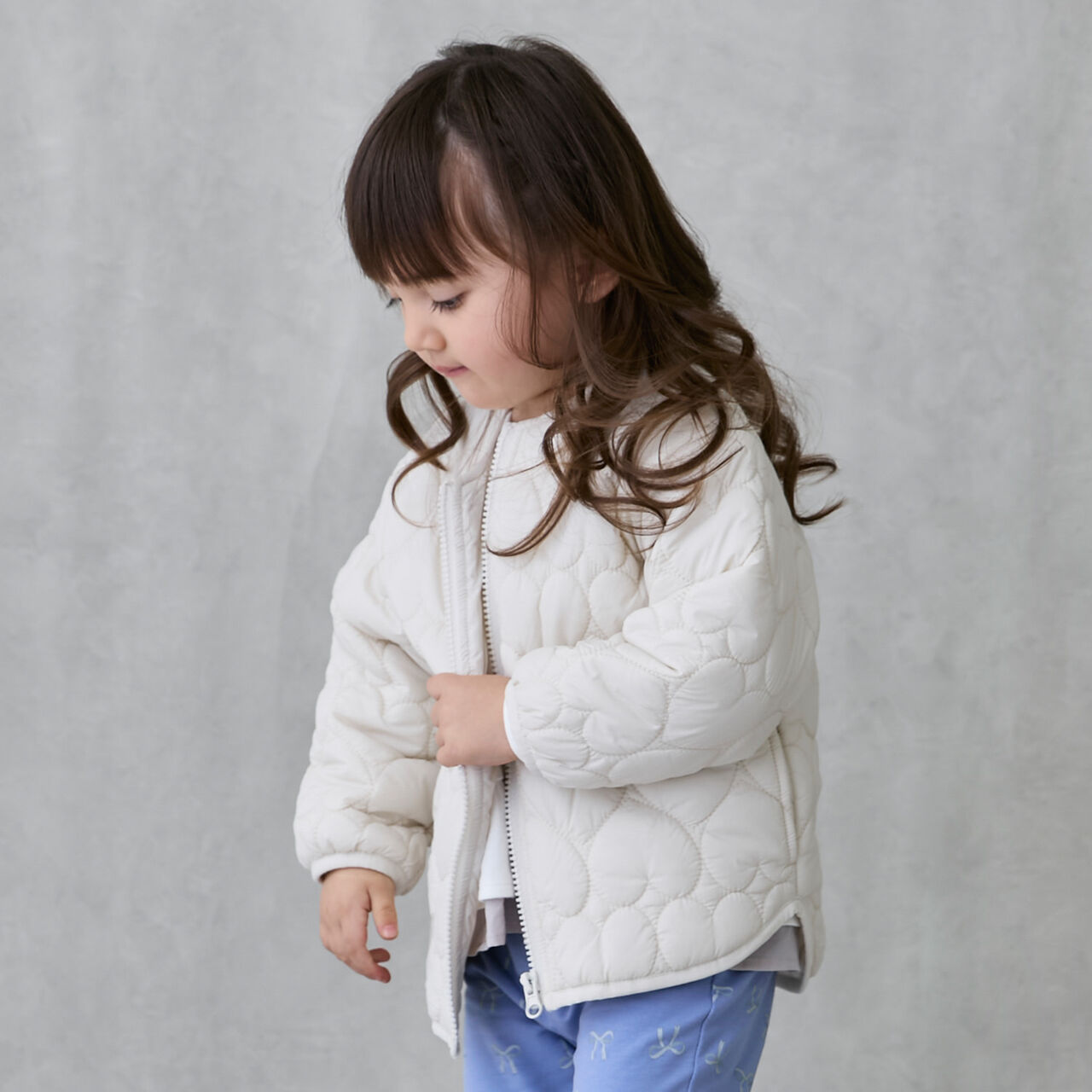 Link Heart Quilted Jacket,Mocha tea, large image number 4