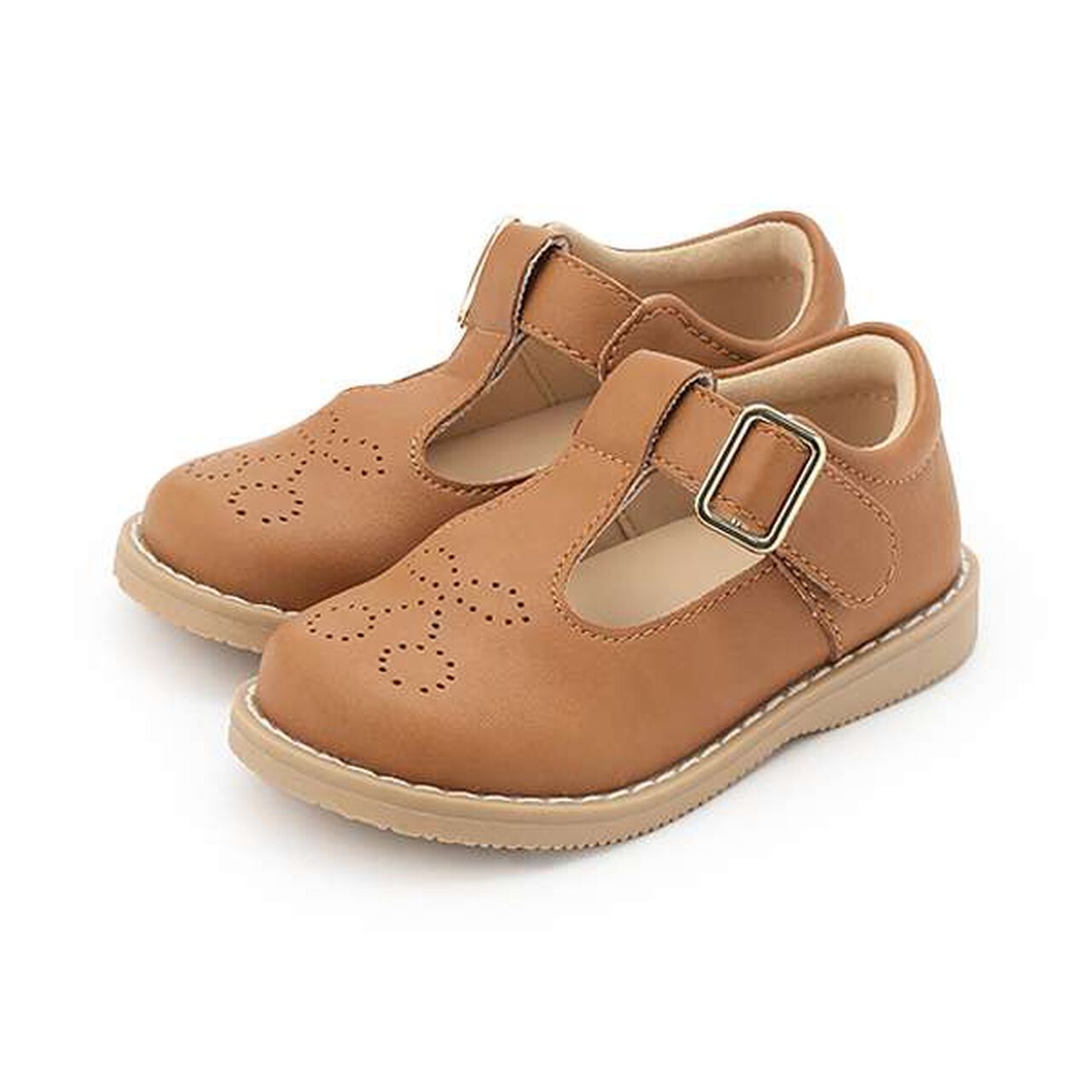 Cherry Eyelet Shoes,Brown, large image number 0