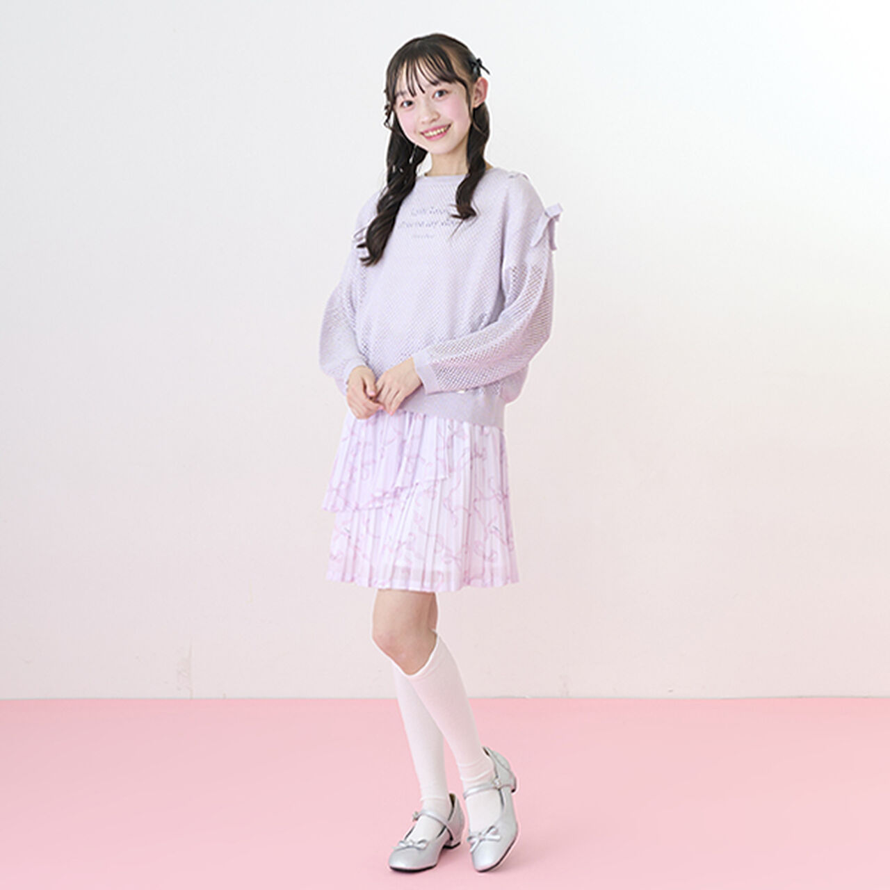 Random Pleated Skirt,Black, large image number 12