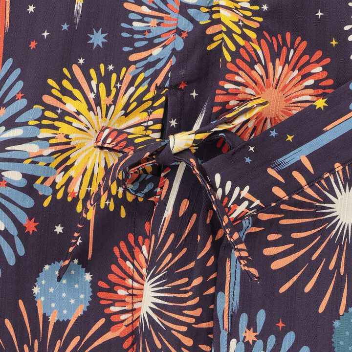 Yukata Set with Fireworks Pattern,Pearl white, medium image number 11