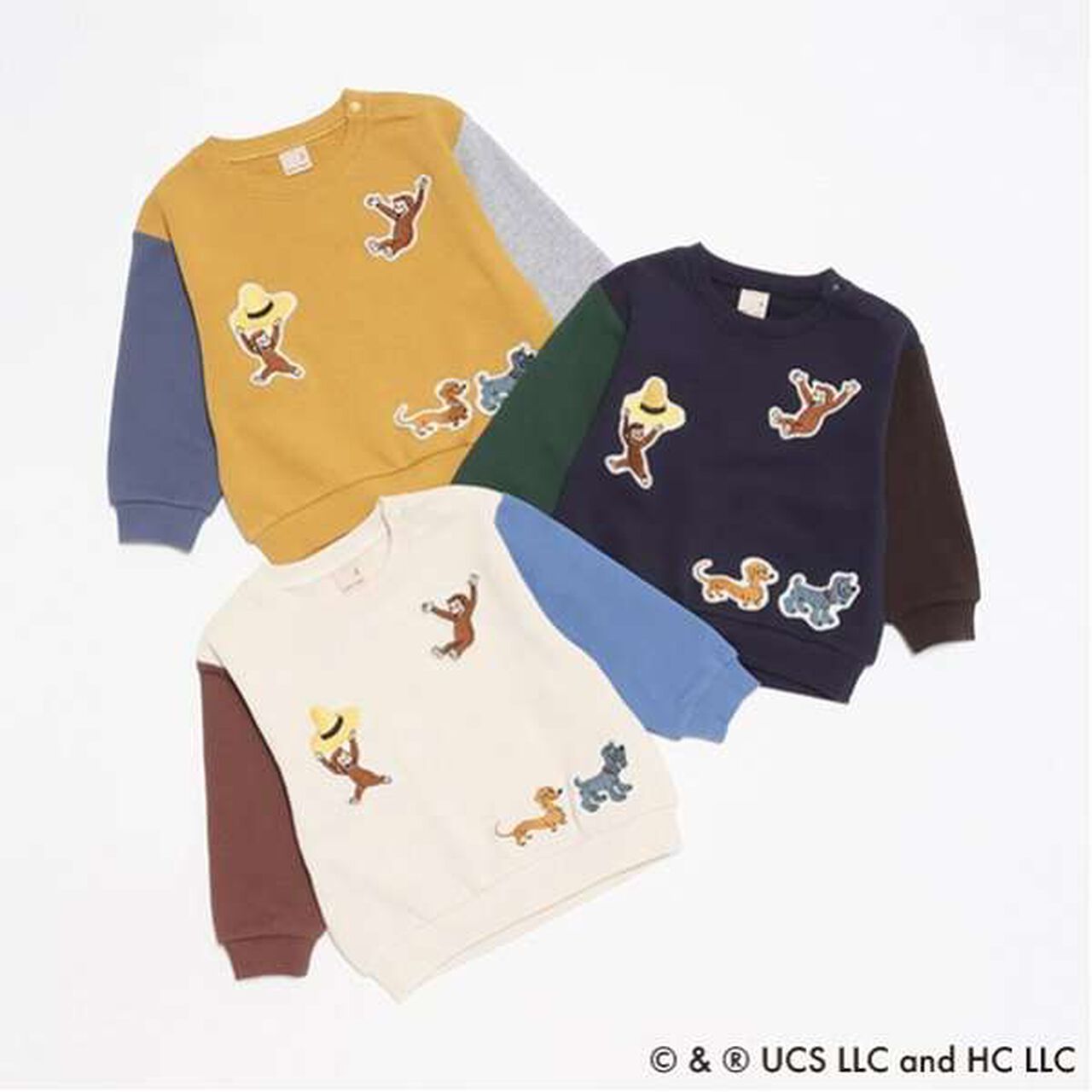 Curious George Patch Sweatshirt,Yellow, large image number 8