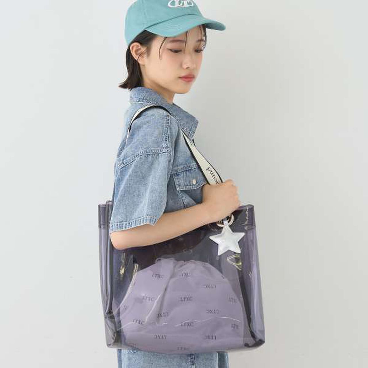 Vinyl Tote Bag,Black, large image number 0