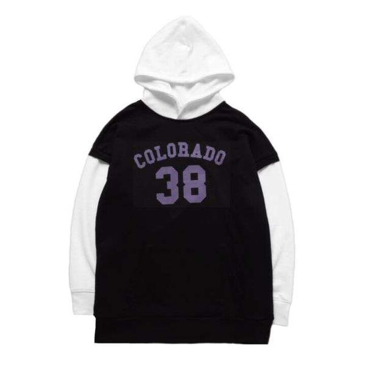 Front Logo Print Layered Style Big Parka,Green, medium image number 1