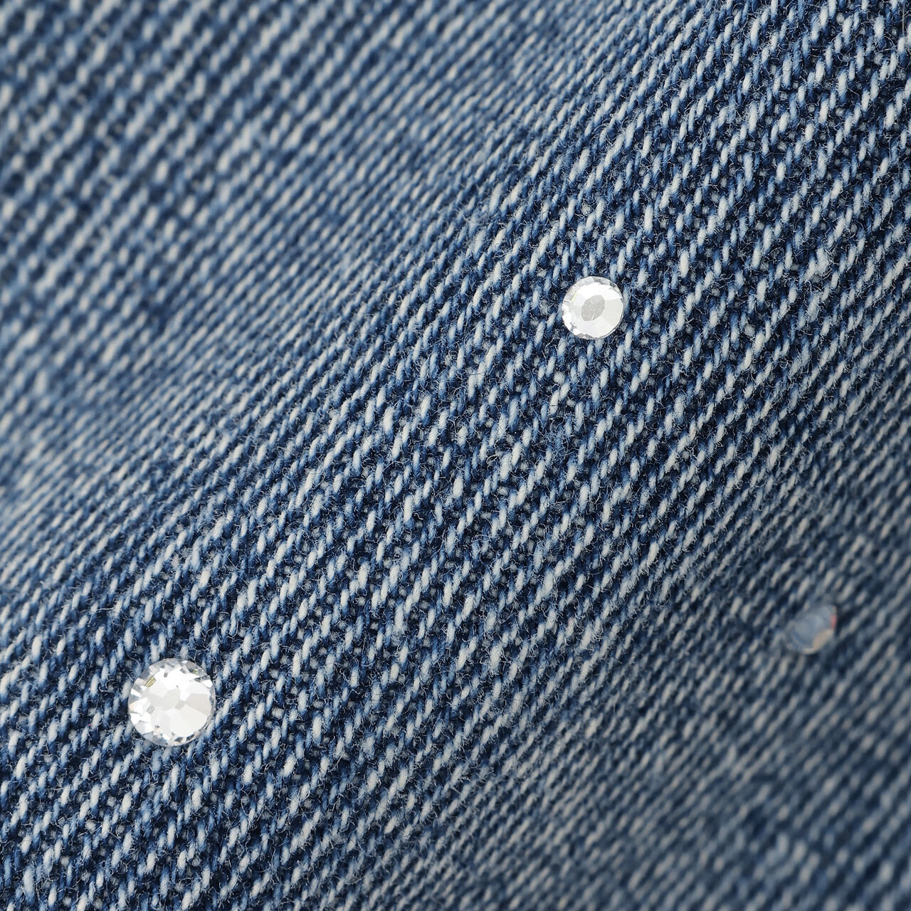 Rhinestone Denim Skirt,Blue, large image number 13