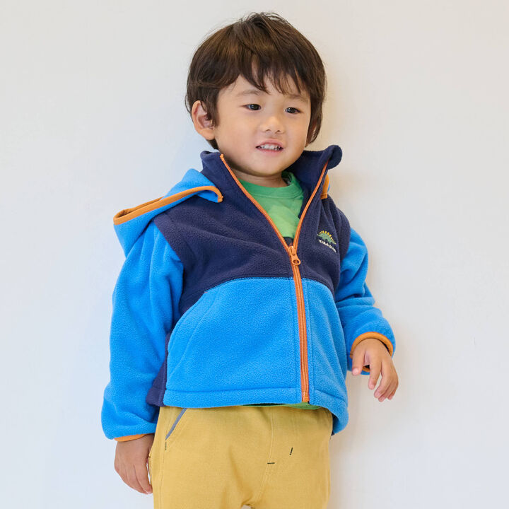 Dinosaur Color Block 3-Way Fleece Parka,Navy, medium image number 13