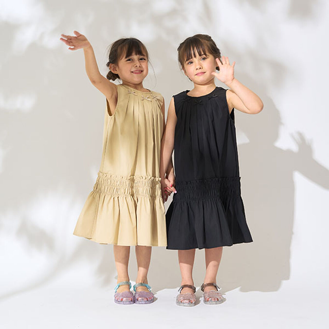 Shirred Tiered One-Piece Dress,Off white, large image number 16