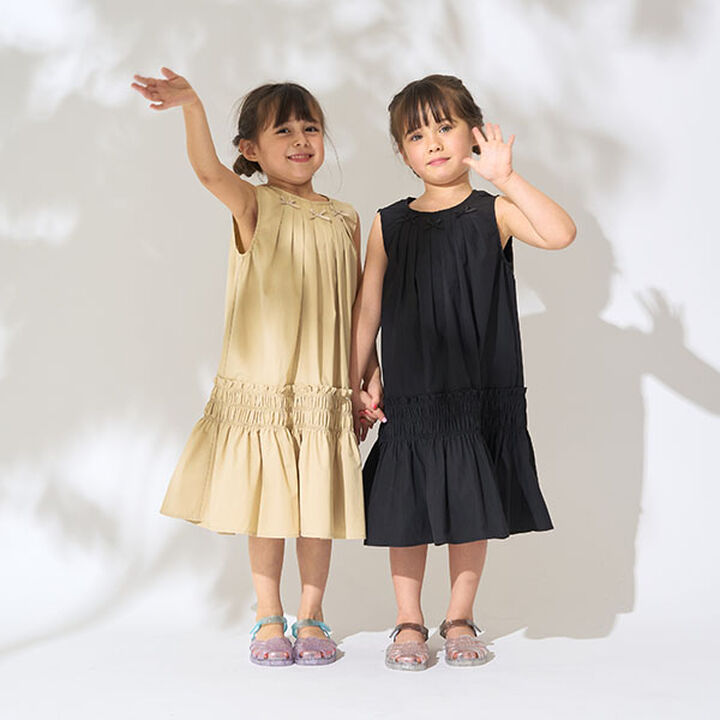 Shirred Tiered One-Piece Dress,Off white, medium image number 16