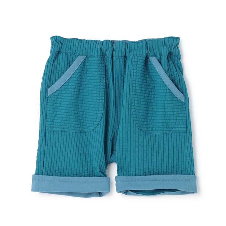 Stretch Seersucker Half Pants,Blue green, medium image number 2