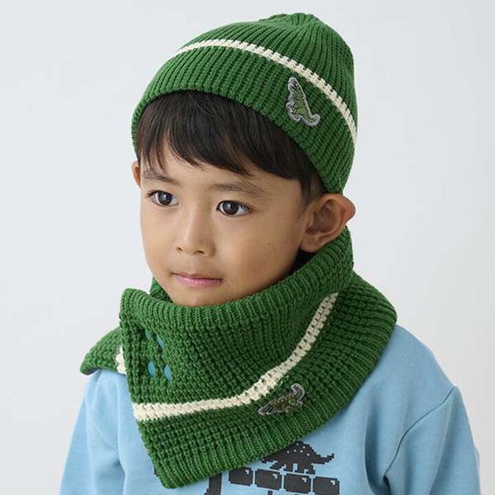 Dinosaur Patch Reversible Snood,Green, medium image number 0