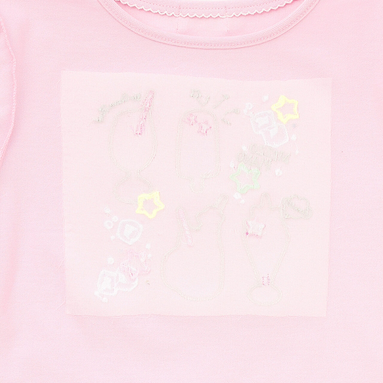 Soda Embroidery Short Sleeve T-Shirt,Off white, large image number 4