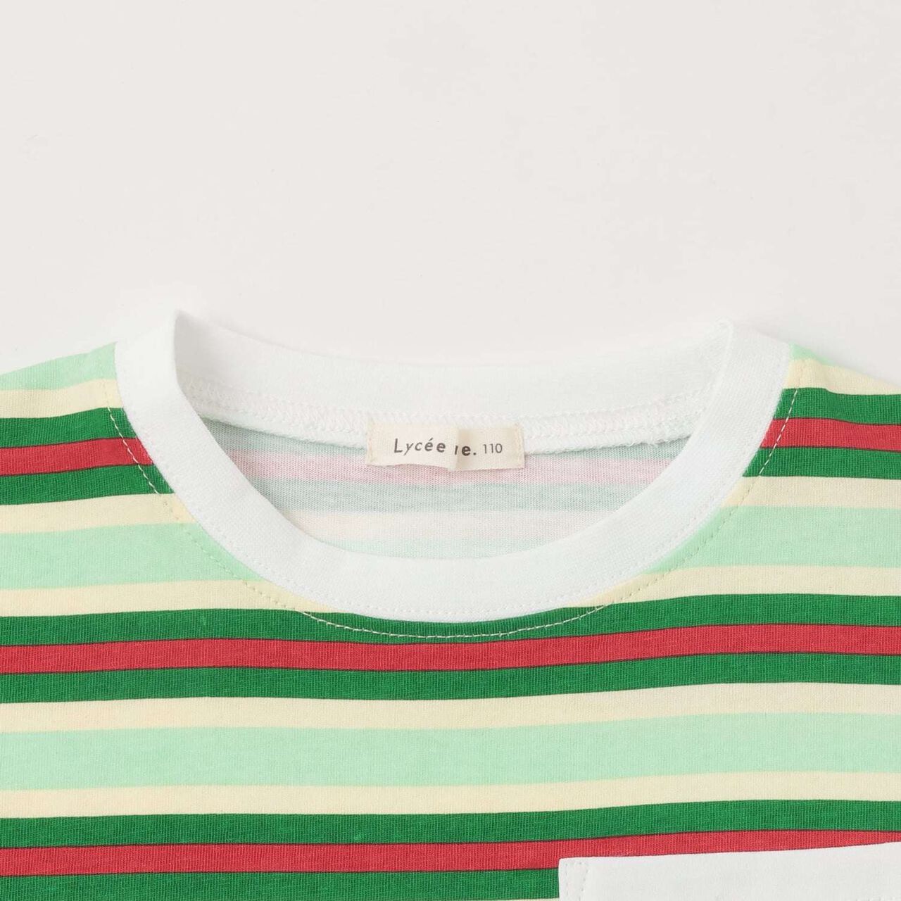 [31 Ice Cream] UV Cool Touch Shape-Retaining Sherbet T Assorted Print Striped T-Shirt,Black, large image number 7