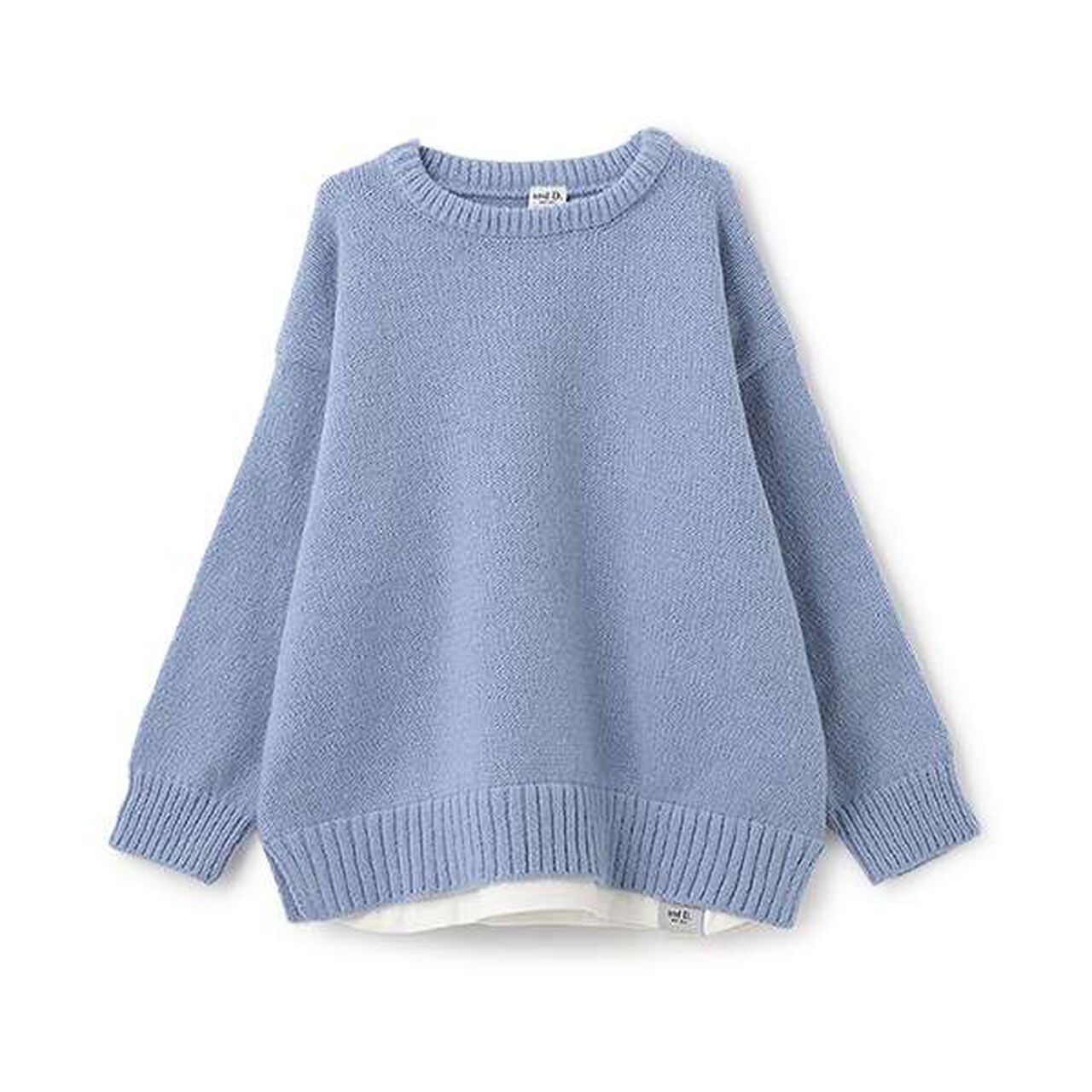[Matching with Dad Outfit] Machine Washable Kids Layered Hem Knitwear,Striped, large image number 2