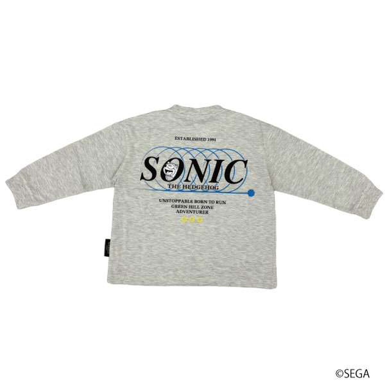 [Matching with Dad Outfit] Kids Sonic Big Long Sleeve T-Shirt,Smoke white, large image number 3