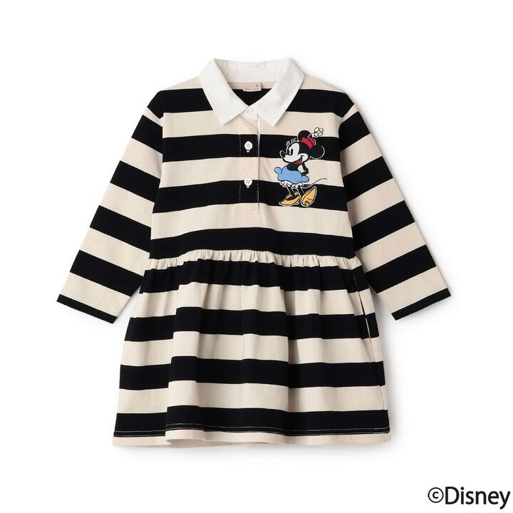 [Disney][Link] Rugby Long-Sleeve One-Piece Dress,Lavender, medium image number 4