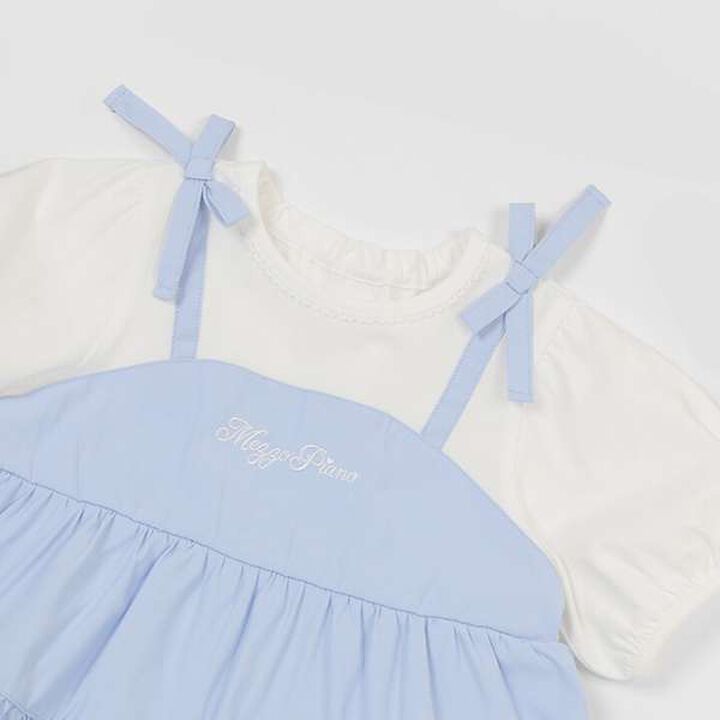 Embroidered Tunic & Bloomers Set,Blue, medium image number 8
