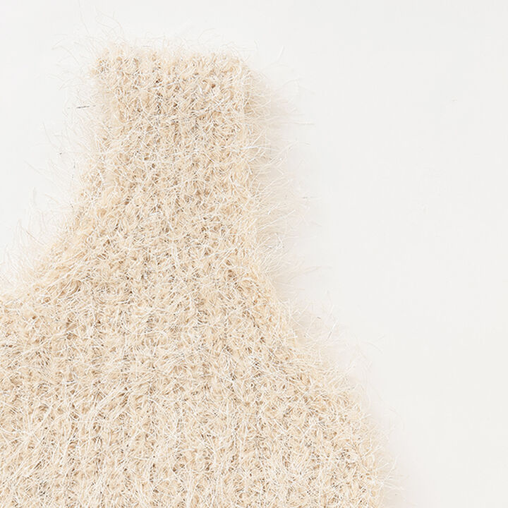 [Either Way Fine] Lame Feather Knit Vest,Light beige, medium image number 6